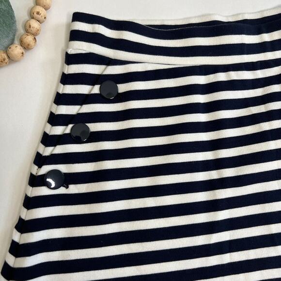 NWT Loft navy Blue striped skirt Sz S - Picture 3 of 6